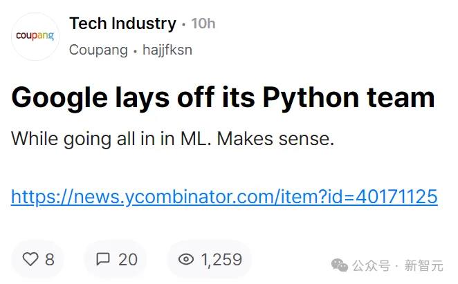 谷歌突破2万亿美元里程碑，却被曝裁掉整个Python团队？  第4张